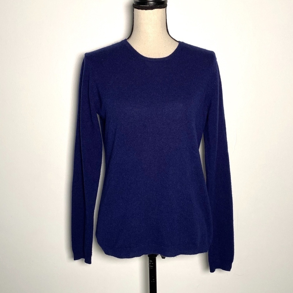 Sofia Cashmere Crew Neck Cashmere Blue Sweater M